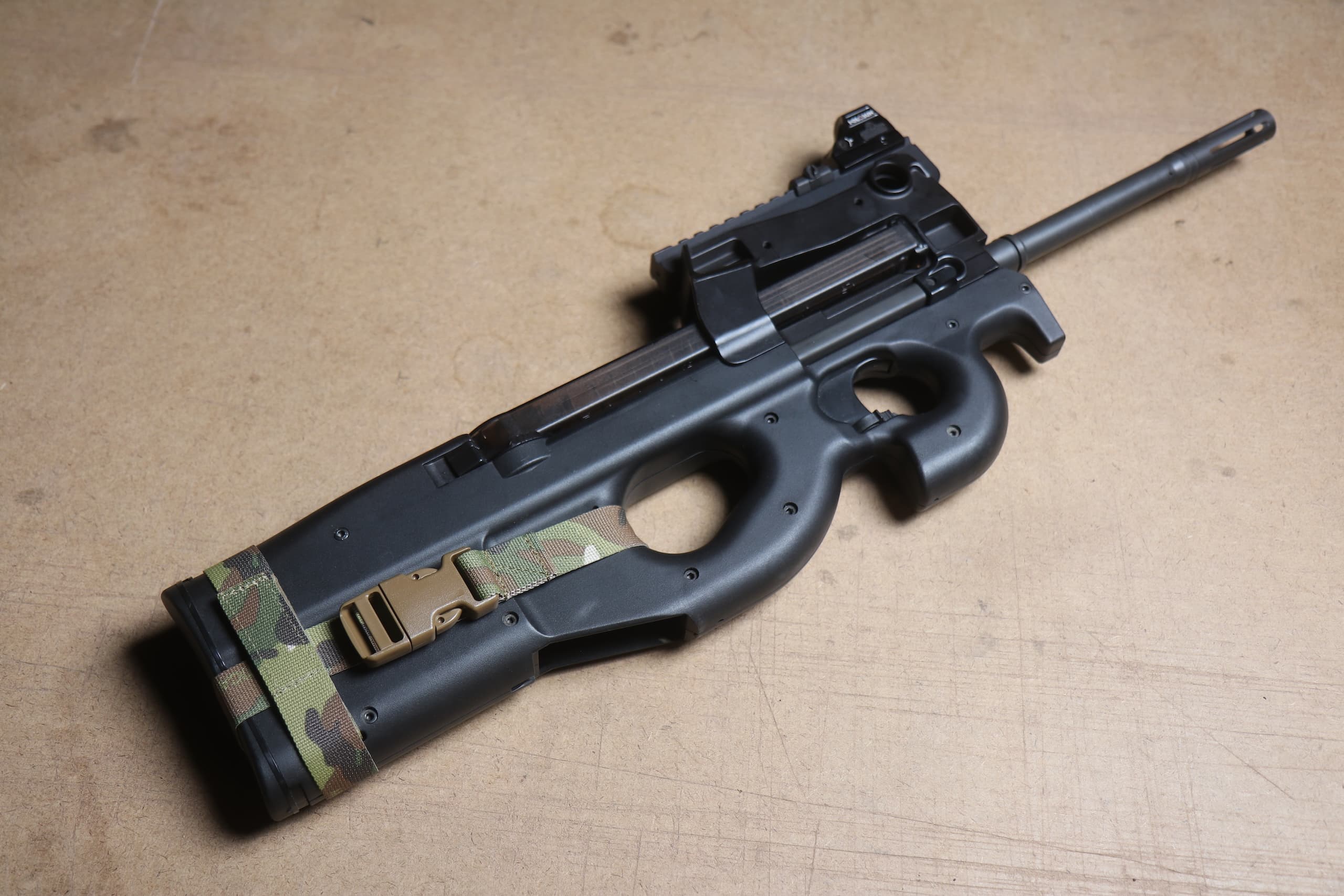 P90 Harness with a Tactical Gear Lines Multicam Harness Attached.